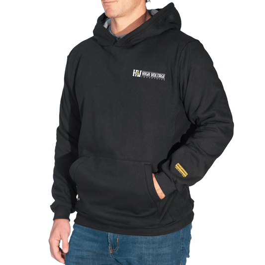 HVI x Benchmark FR - FR Pullover Black Hooded Sweatshirt - High Voltage Industries