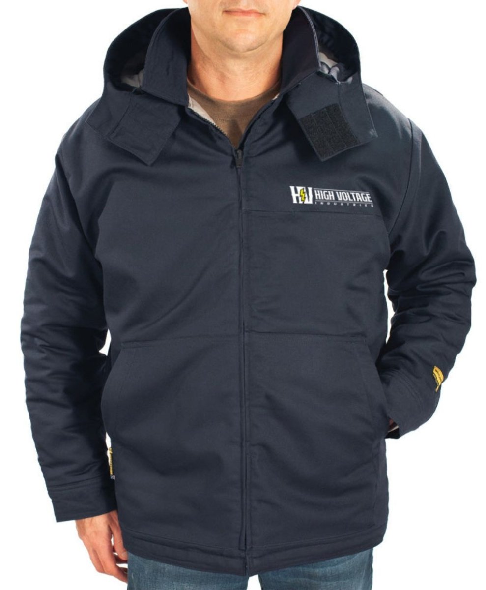 HVI x Benchmark FR - Heavyweight Insulated Bomber Jacket & Removable Hood - High Voltage Industries