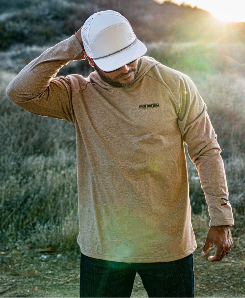 HVI x Benchmark FR - Old Glory Lightweight FR Hoodie - High Voltage Industries