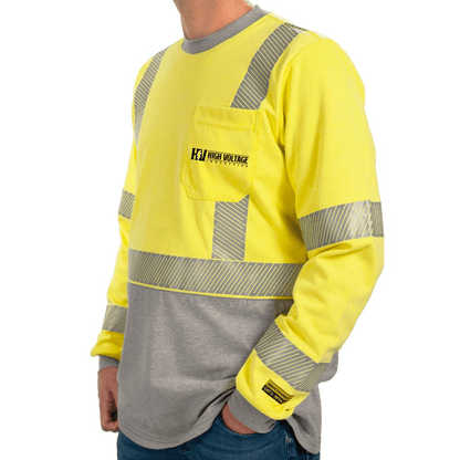 HVI x Benchmark FR - Tracer Hi Vis FR Shirt Class 3 - High Voltage Industries