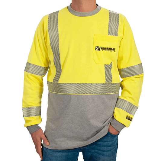 HVI x Benchmark FR - Tracer Hi Vis FR Shirt Class 3 - High Voltage Industries