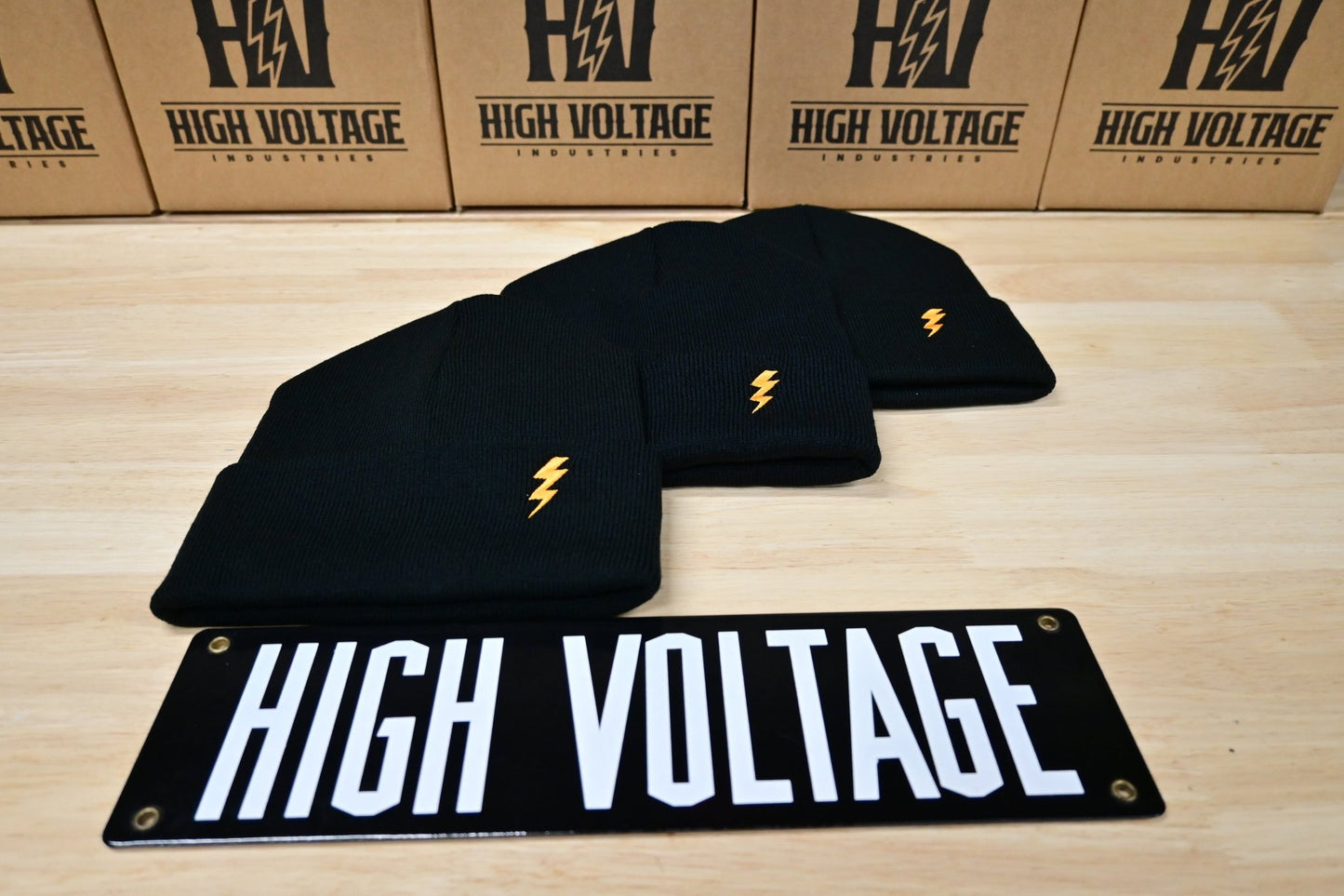 Icon Beanie - Black (Made in USA) - High Voltage Industries