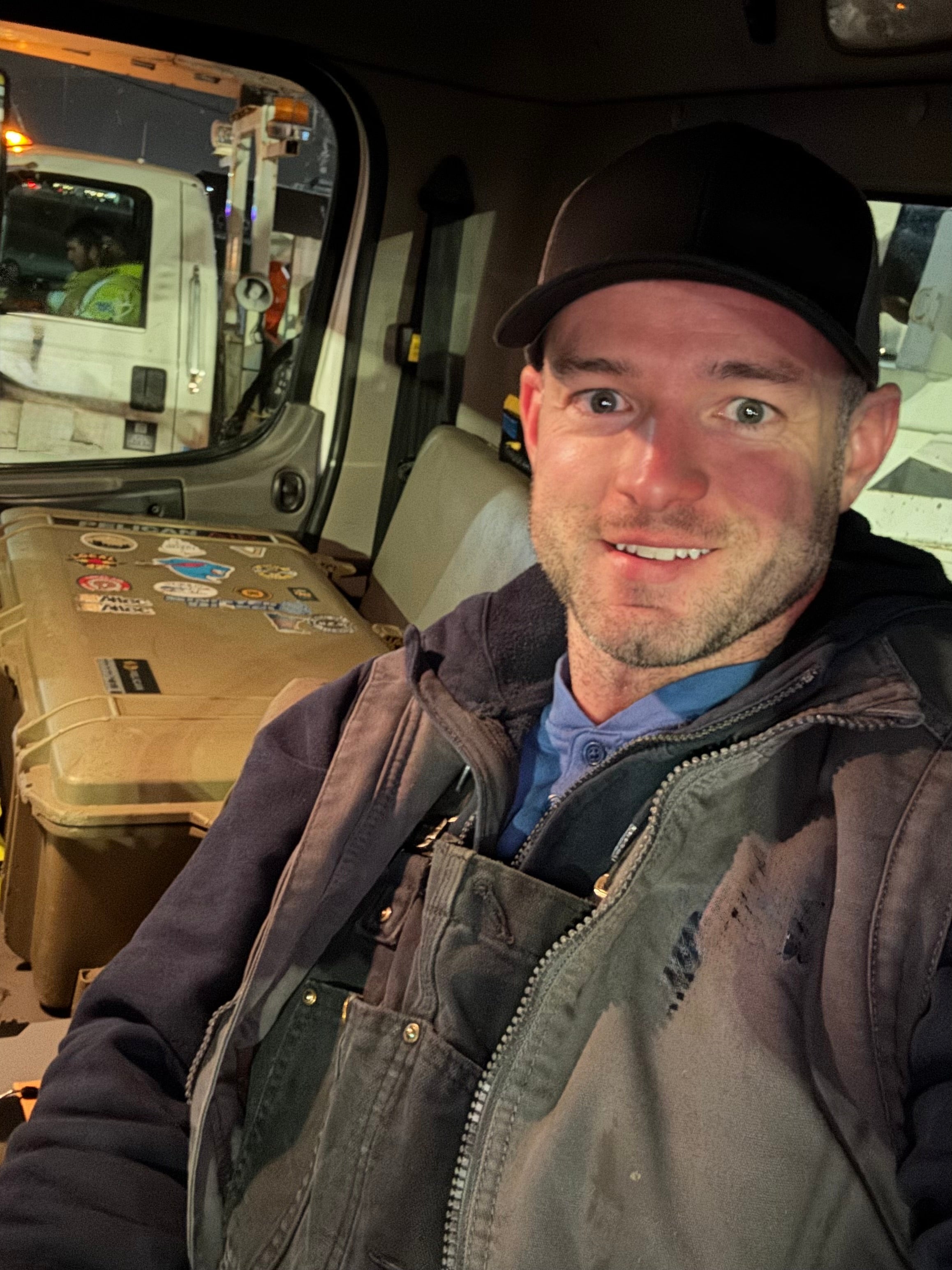 Shayla Gaffney Climbing Utility Pole in Remote Right-of-Way
