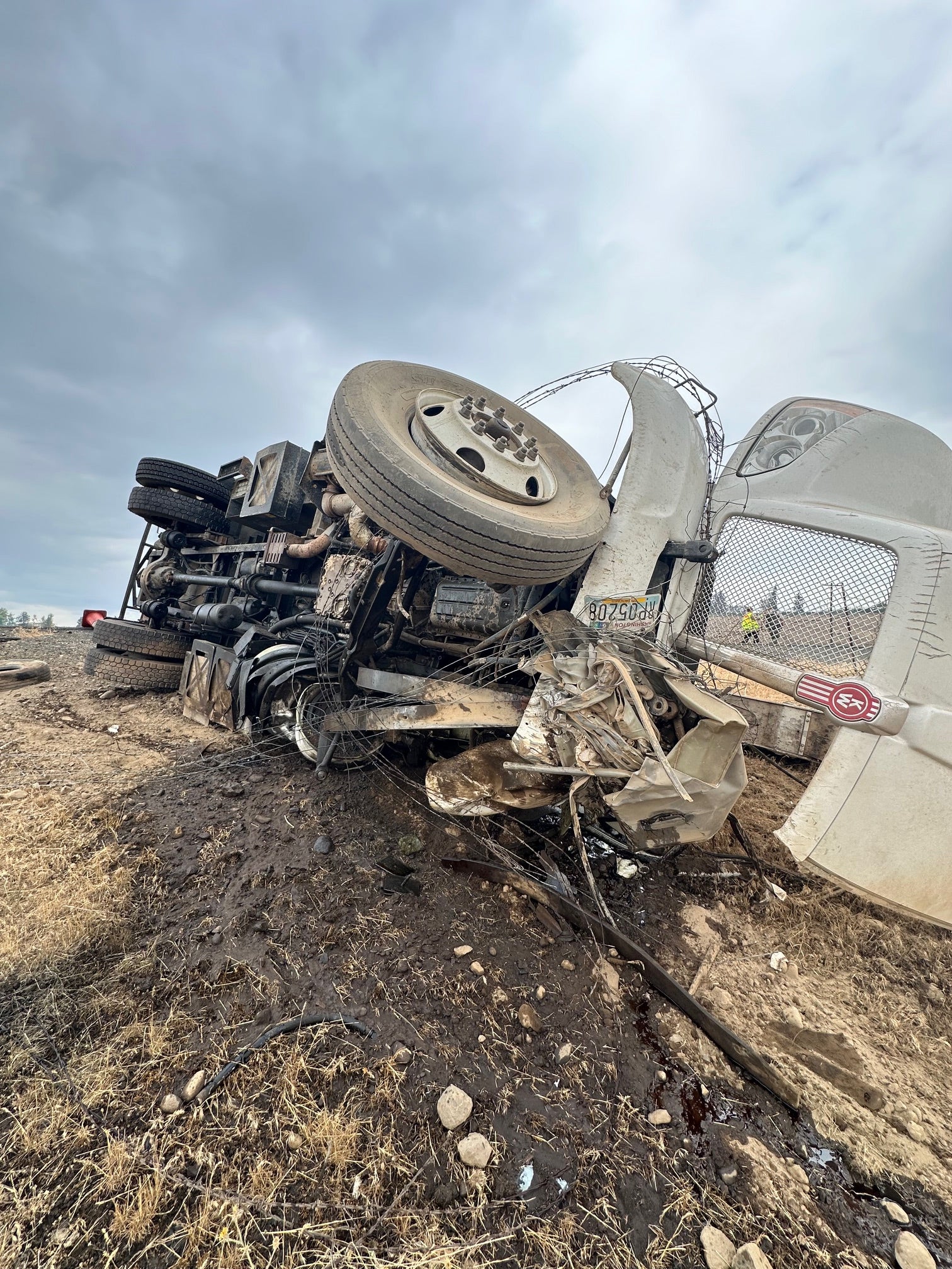 Shayla Gaffney Climbing Utility Pole in Remote Right-of-Way