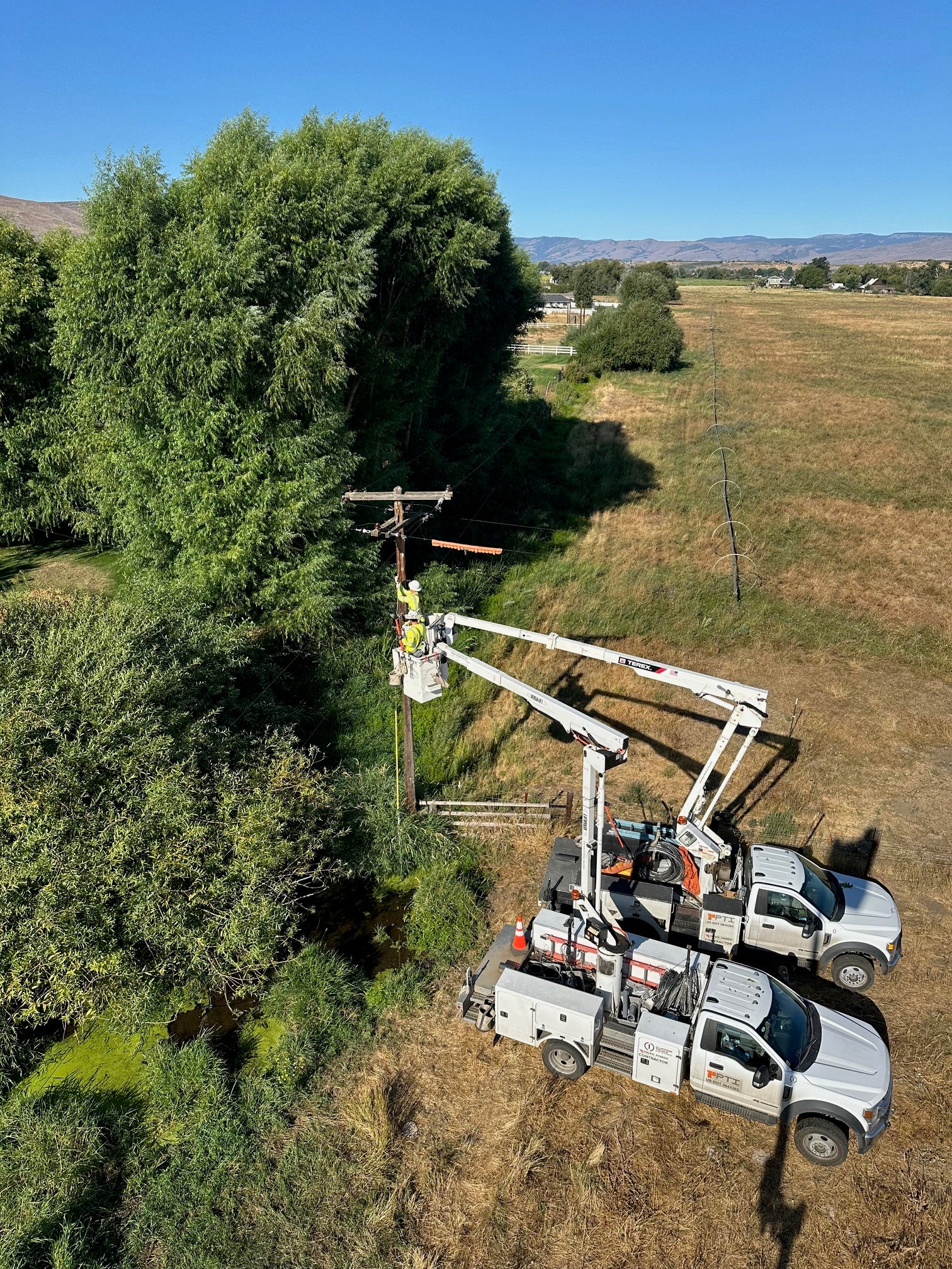 Shayla Gaffney Preparing for Utility Pole Climbing