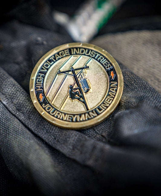 Journeyman Lineman Challenge Coin - High Voltage Industries