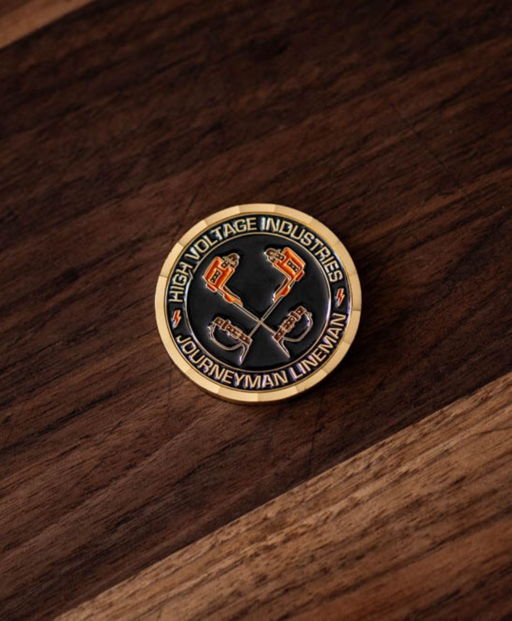 Journeyman Lineman Challenge Coin - High Voltage Industries