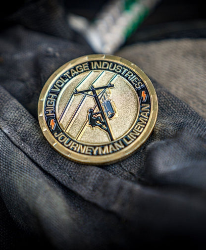 Journeyman Lineman Challenge Coin - High Voltage Industries