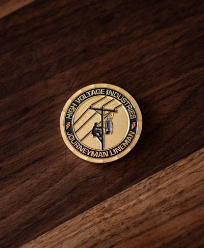 Journeyman Lineman Challenge Coin - High Voltage Industries