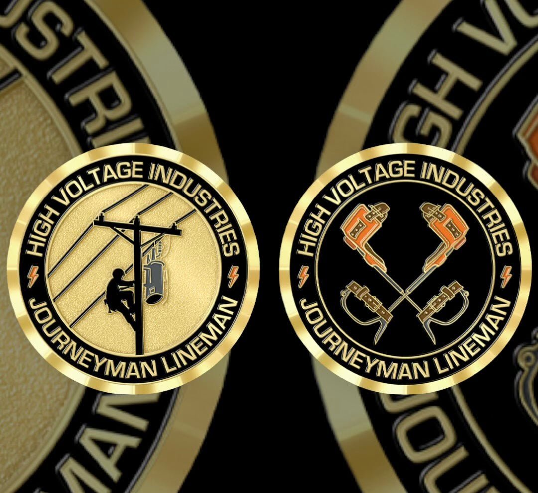 Journeyman Lineman Challenge Coin - High Voltage Industries