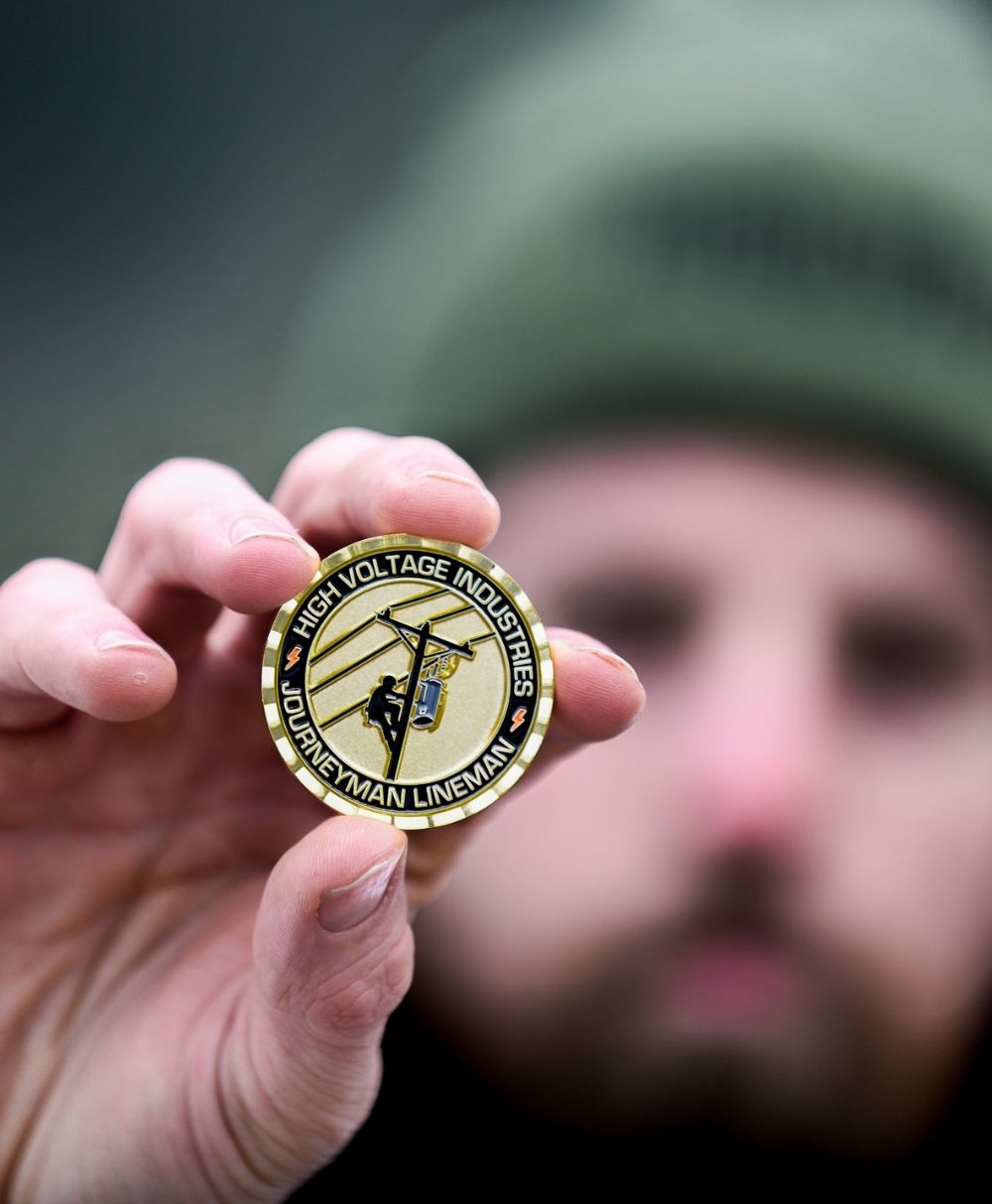 Journeyman Lineman Challenge Coin - High Voltage Industries