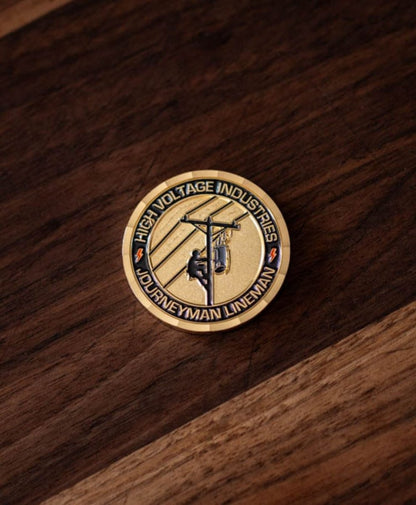 Journeyman Lineman Challenge Coin - High Voltage Industries