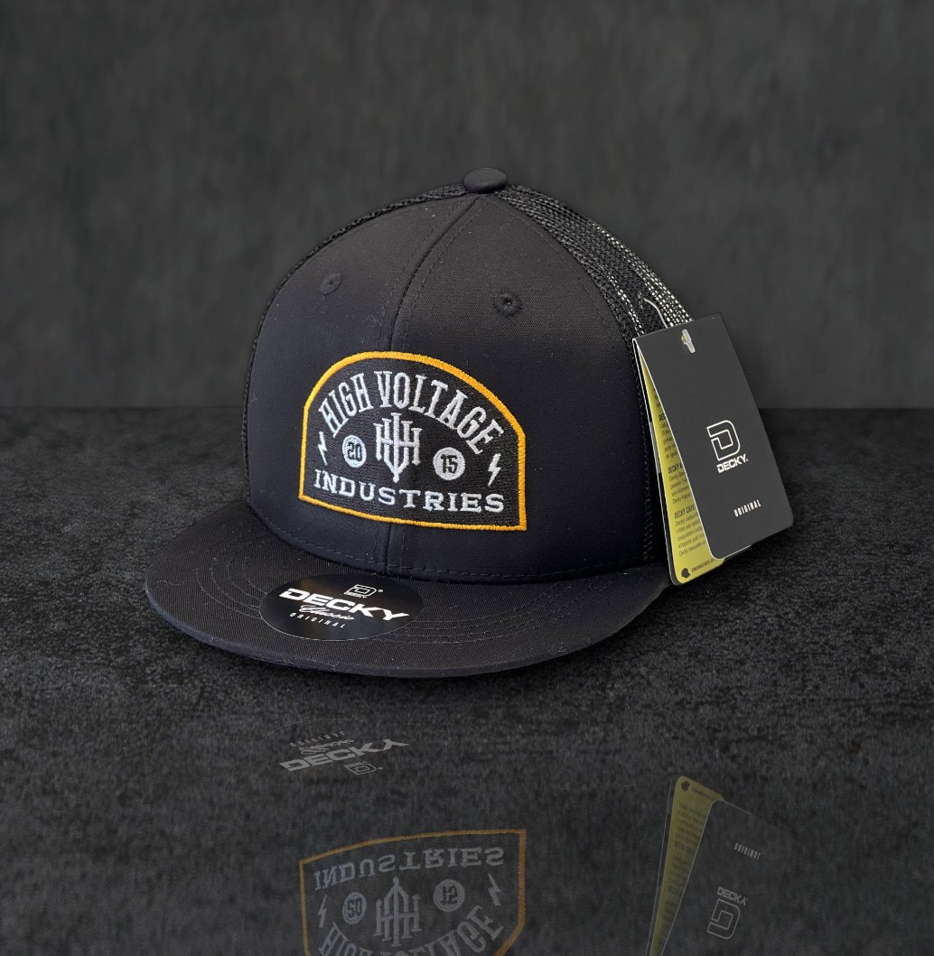 KIDS Badge Black Trucker - High Voltage Industries