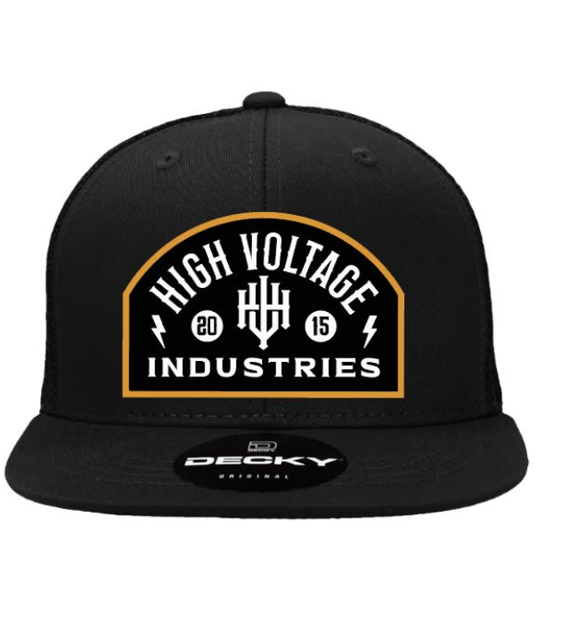 KIDS Badge Black Trucker - High Voltage Industries