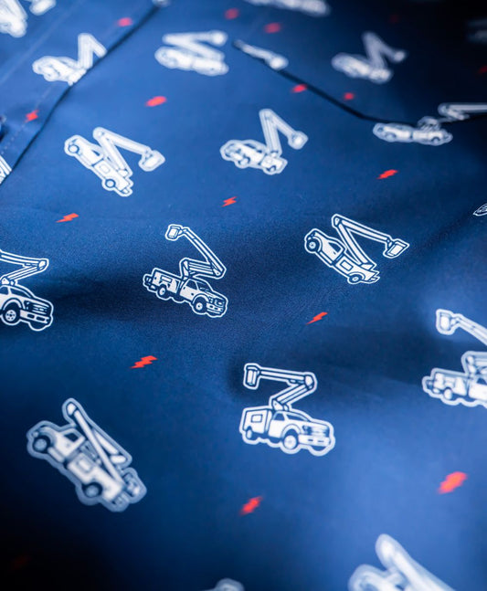 Bucket Truck Button Up (Blue)