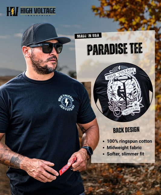 Paradise Tee - Made in USA - High Voltage Industries