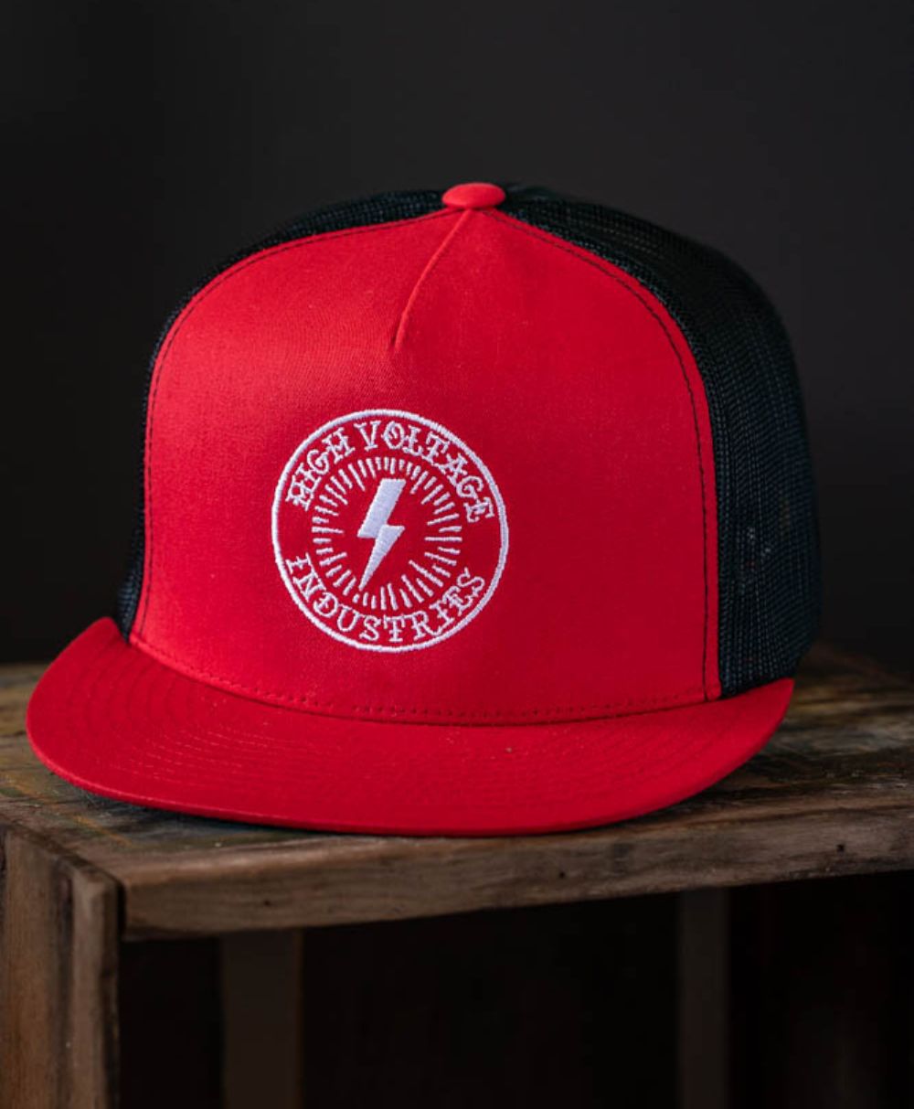 Red/Black Bolt Trucker - High Voltage Industries