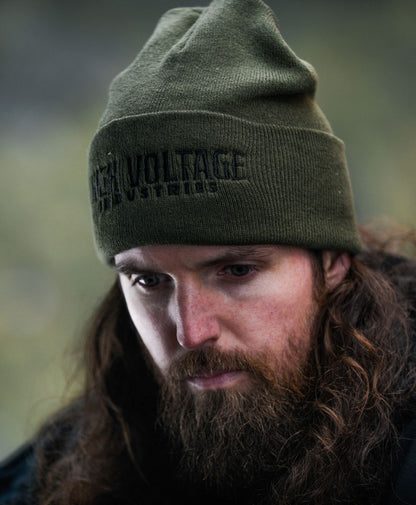 Signature Beanie - Olive (Made in USA) - High Voltage Industries