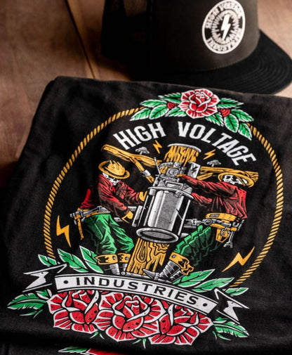 Skeleton Crew Tee - Made in USA - High Voltage Industries