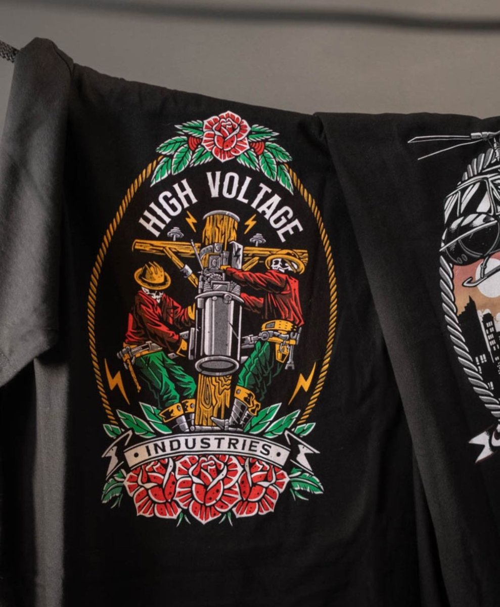 Skeleton Crew Tee - Made in USA - High Voltage Industries