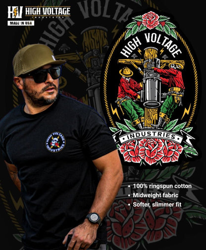 Skeleton Crew Tee - Made in USA - High Voltage Industries