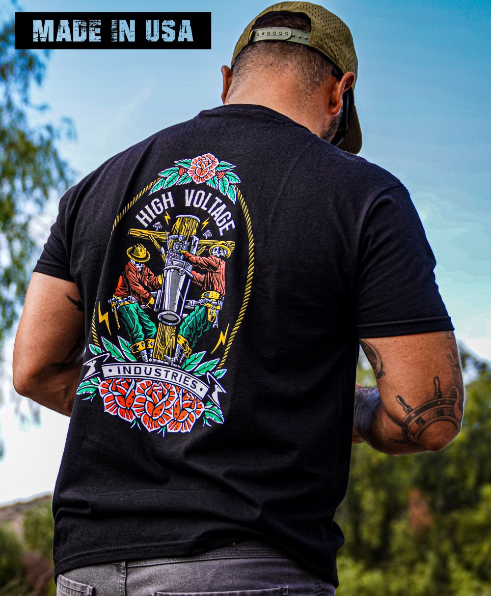 Skeleton Crew Tee - Made in USA - High Voltage Industries