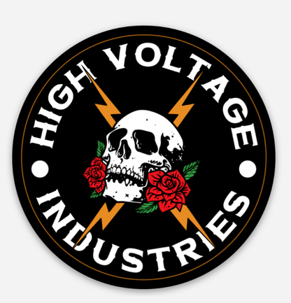 Skull Rose Sticker - High Voltage Industries