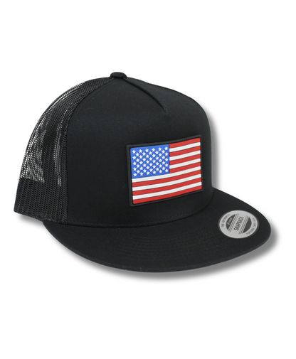 Flag Patch Black Trucker