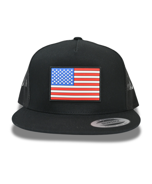 Flag Patch Black Trucker