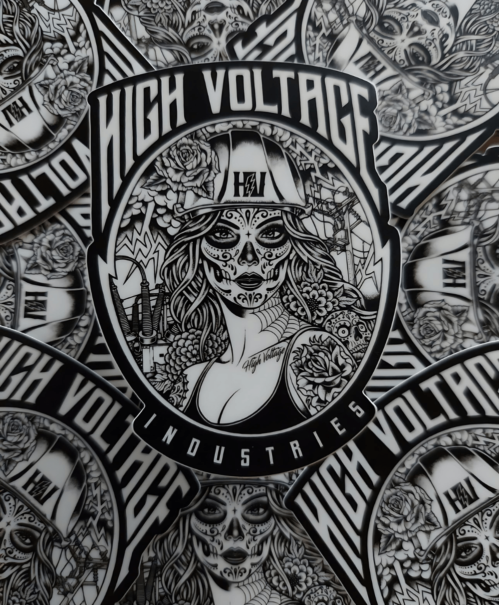 Sugar Skull Sticker - High Voltage Industries