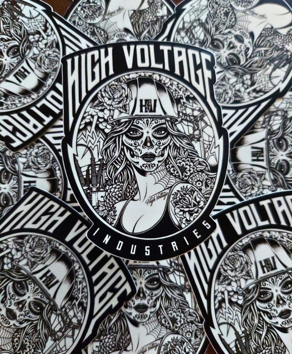 Sugar Skull Sticker - High Voltage Industries