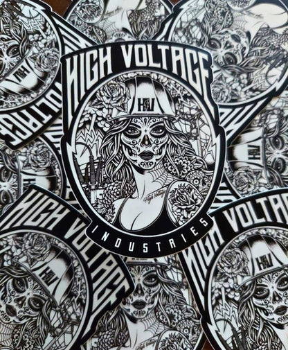 Sugar Skull Sticker - High Voltage Industries