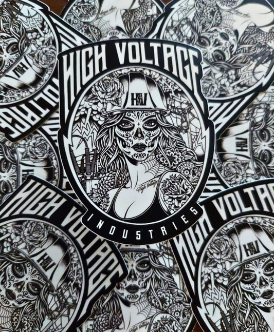 Sugar Skull Sticker - High Voltage Industries