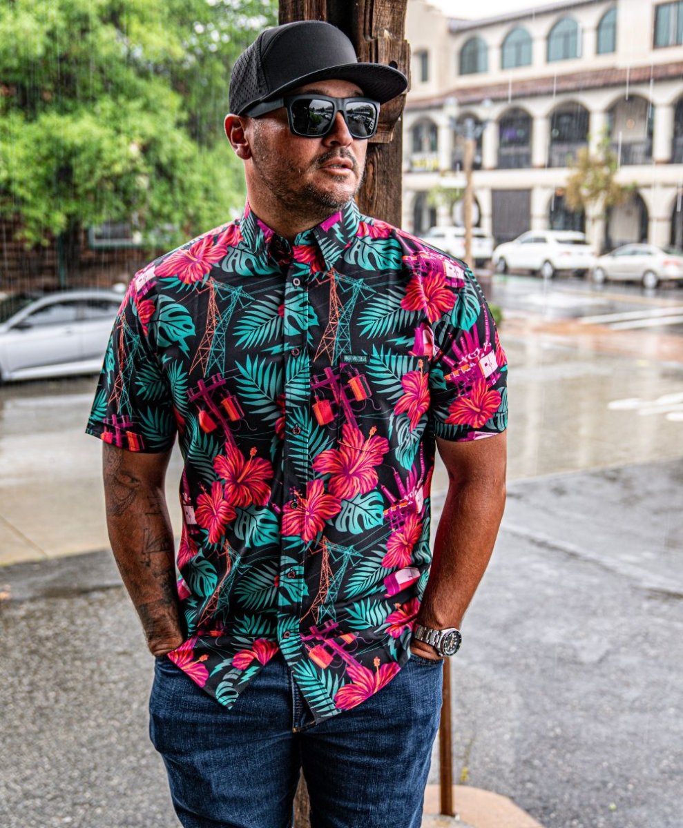 The Islander Button Up (Neon) - High Voltage Industries