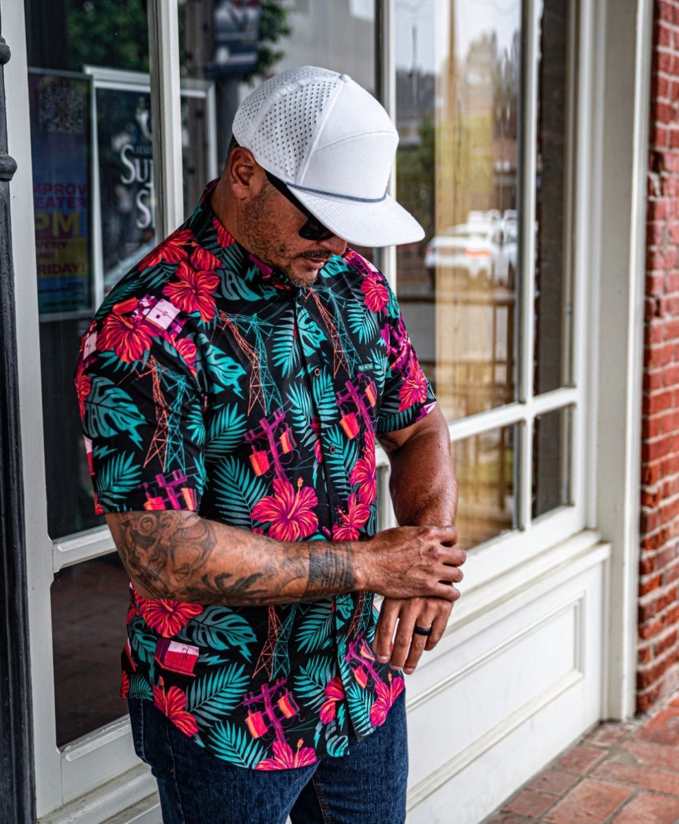 The Islander Button Up (Neon) - High Voltage Industries