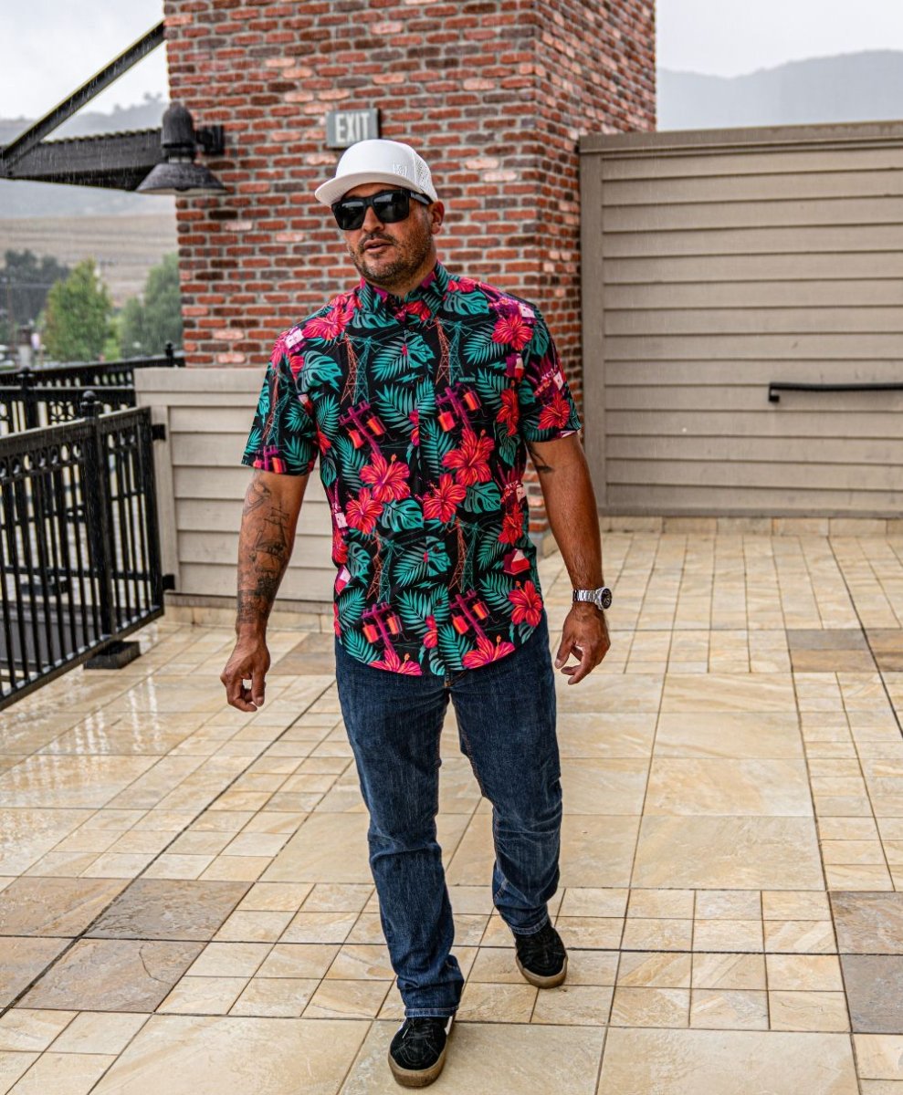 The Islander Button Up (Neon) - High Voltage Industries