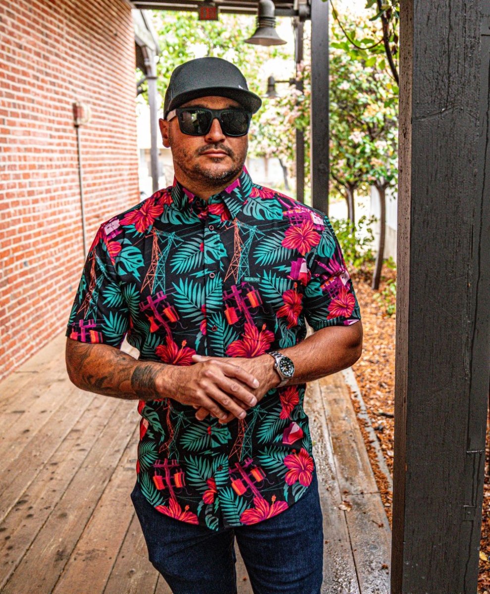The Islander Button Up (Neon) - High Voltage Industries