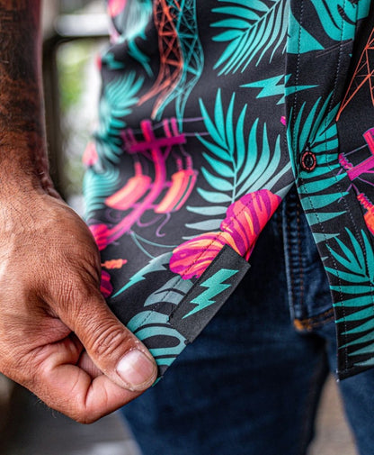 The Islander Button Up (Neon) - High Voltage Industries