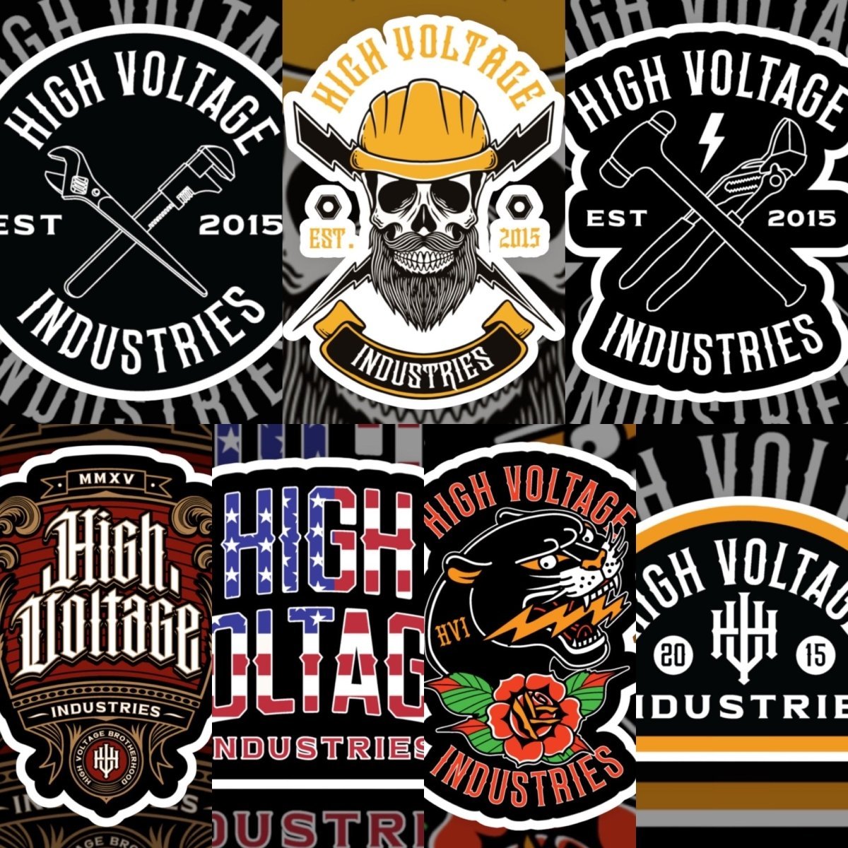 Throwback Sticker Pack (7 stickers) - High Voltage Industries