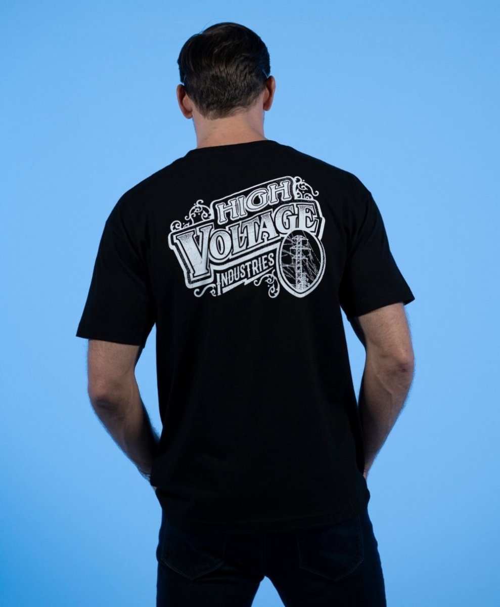 Vintage Logo Tee - Made in USA - High Voltage Industries