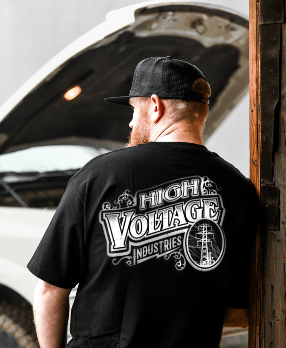 Vintage Logo Tee - Made in USA - High Voltage Industries