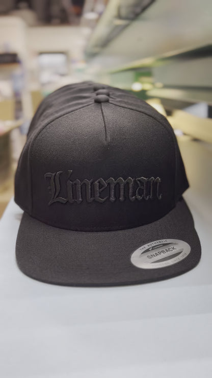 OG Lineman STEALTH Black Snapback